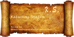 Kalocsay Stella névjegykártya